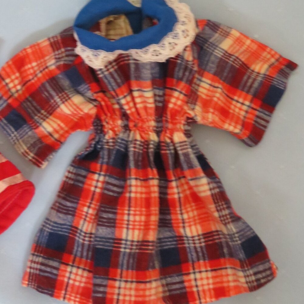 Plaid Doll Dress Vintage (K722)